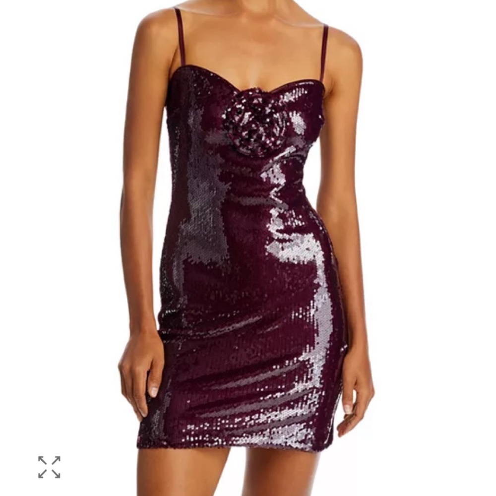 NWT Elegant Sequin Burgundy Dress
